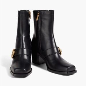 GIANVITO ROSSI Wayne buckled leather ankle boots